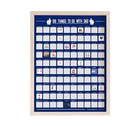 Poster à gratter avec inscription « 100 Things To Do With Dad » - Cadeaux pour papa de la part de sa fille, fils, enfants - Noël, anniversaire