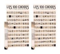 Poster à gratter Les 100 choses à faire dans sa vie (Lot de 2)