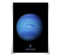 Poster A3 avec planètes du système solaire Mars Jupiter - Univers - Décoration d'intérieur (Neptune)