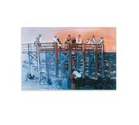 Poster abstrait La jetée au Havre Raoul Dufy - Impression d'art mural - Peinture murale - Décoration familiale - 20 x 30 cm