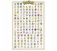 Poster - ABYSSE CORP - Pokemon Kanto 151 - Roulé Filmé - 915x61 cm - Décoration murale