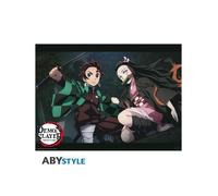 Poster - ABYstyle - DEMON SLAYER - Chibi 52x38 cm - Tanjiro et Nezuko - Décoration murale