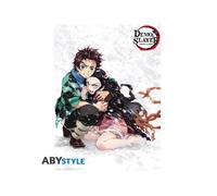 Poster - ABYstyle - DEMON SLAYER - Chibi 52x38 cm - Tanjiro & Nezuko - Haute qualité