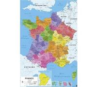 Poster affiche enroulé Carte De France 2017 Poster Karte von Frankreich 2017 91.5 x 61cm G