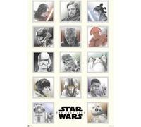 Poster affiche enroulé Star Wars Episode 8 Poster Characters 91.5 x 61cm G