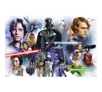 Poster affiche enroulé Star Wars Poster Epsiode 1 bis 6 Charaktere 61 x 91.5cm G