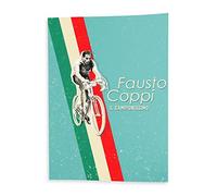 Poster Affiche Fausto Coppi Vélo Retro Francais Cyclisme Route Tour