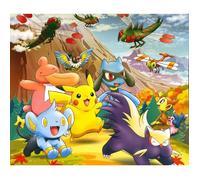 Poster Affiche Les Pokemon Sont En Balade Attrape Les Tous(77x91cmB)