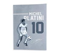 Poster Affiche Michel Platini 10 Collage Retro Football Star Vintage