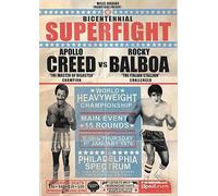 Poster affiche Rocky Balboa VS Apollo Creed Bicentennial SUPERFIGHT Classic Movie Original Film