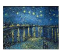 Poster Affiche Vincent van Gogh Nuit Etoilée sur le Rhone Peinture Art 31cm x 40cm