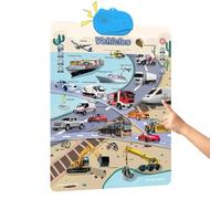 Poster alphabet - Jouet éducatif interactif amusant avec son - Poster éducatif - Pour la maison, la salle de classe, l'école, le temps de famille, l'intérieur, l'extérieur, les vacances, les