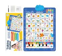 Poster Alphabet - Papier | Tableau mural éducatif interactif pour enfants | Papier peint alphabétique parlant électronique | Musical Apprentissage pour salle de t maison