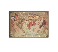 Poster Amants par Alphonse Mucha - Décoration murale - Décoration d'intérieur - 30 x 45 cm