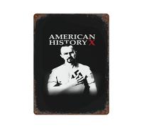 Poster américain History X Movie Vintage Sublime Peinture en étain Affiche murale Panneau en métal Décoration murale Style 40 x 30 cm