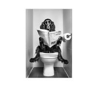 Poster amusant sur toile pour salle de bain, chambre à coucher, bureau, chambre, cadeau, 50 x 75 cm