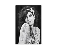 Poster Amy Singer Winehouse sur toile - Décoration murale pour salon, chambre à coucher - 20 x 30 cm