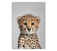Poster animal Affiche guépard 210x297 Guépard mignon fond minimaliste douceur Project Concept