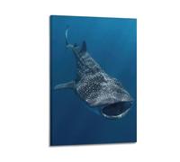 Poster animal marin baleine requin décoratif sur toile murale moderne pour chambre à coucher 30 x 45 cm
