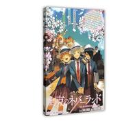 Poster Anime The Promised Neverland sur toile - Décoration murale pour salon, chambre à coucher - Style cadre - 30 x 45 cm