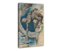 Poster Antaeus Setting Down Dante And Virgil In The Last Circle Of Hell par William Blake Art Décoration murale Famille Bar Restaurant Garage Café Art Sig
