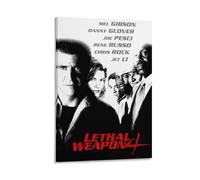 Poster Arme léthale - Film d'action classique Buddy Cop avec aventures explosives de crime et de combat (1) Décoration d'intérieur Art mural à suspendre Peinture décorative Poster 50 x 75 cm