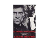 Poster Arme léthale - Film d'action de policier classique avec aventures explosives de crime (4) - Poster imprimé sur toile pour décoration de chambre à coucher (20 x 30 cm)