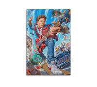 Poster artistique Retour vers le futur - Décoration de chambre à coucher, salon - 30 x 45 cm - Sans cadre