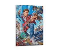 Poster artistique Retour vers le futur - Décoration de chambre, salon - 30 x 45 cm - Style cadre