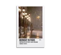 Poster artistique sur toile du film Midnight in Paris - Décoration de chambre à coucher - 40 x 60 cm - Sans cadre