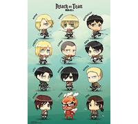 Poster Attack On Titan - poster - Chibi Characters + Ü -