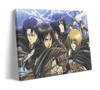 Poster Attack on Titan Role Art Group - Peinture décorative sur toile - Pour salon, chambre à coucher, art mural - Impression d'image moderne - Décoration de salle familiale - 30 x 45 cm