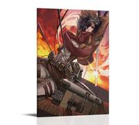 Poster Attack on Titan Role Mikasa Ackerman - Peinture décorative sur toile - Art mural - Pour salon, chambre à coucher - 50 x 75 cm