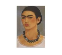 Poster autoportrait avec collier (1933) par Magdalena Carmen Frida Kahlo Y Calderón - Impression sur toile - Décoration d'intérieur moderne - 40 x 60 cm