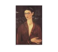 Poster autoportrait dans une robe de velours (1926) par Magdalena Carmen Frida Kahlo Y Calderón Impression sur toile Décoration d'intérieur 40 x 60 cm