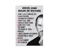 Poster avec citation de Steve Jobs 10 règles pour réussir avec citations inspirantes sur toile, cadeaux, peinture, affiches, décoration de chambre, décoration d'intérieur, 30 x 45 cm