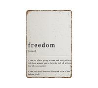 Poster avec citation « Definition of Freedom » - Capitalisme libertaire - Décoration murale - 20,3 x 30,5 cm