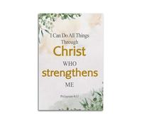 Poster avec citation « I Can Do All Things » - Décoration murale de motivation - Convient pour bureau, salle de sport, chambre à coucher - Esthétique - Sans cadre - 20 x 30 cm