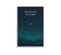 Poster avec citation inspirante de Carl Sagan « We Are Made Of Star Stuff » - Décoration murale pour chambre à coucher, salle de bain - 40 x 60 cm