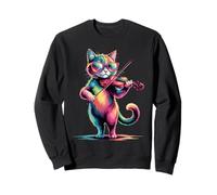Poster avec Motif Chat Violon coloré Sweatshirt