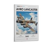 Poster Aviation Art Aviation Fighter Avro-Lancaster Décoration d'intérieur Poster Décoration murale Impression Peinture décorative 20 x 30 cm