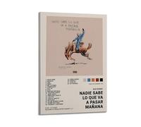 Poster Bad Bunny Nadie Sabe Lo Que Va A Pasar Mañana - Impression sur toile HD - Convient pour le salon, la chambre à coucher, le bureau - Décoration artistique créative - Cadeau artistique - 50 x 75