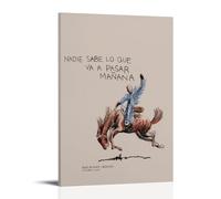 Poster « Bad Bunny Nobody Knows What's Going To Happen Tomorrow » - Résistant à l'humidité et à la décoloration - Imperméable - Décoration d'intérieur ou de magasin - 60 x 90 cm - Cadre