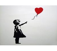 Poster BANKSY Petite Fille Coeur Wall Art