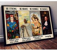 Poster « Be Strong Be Brave Be Humble Be Badass » féministe, poster de Ruth Bader Rbg, décoration d'intérieur, plaque en métal, 30,5 x 40,6 cm