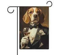 Poster Beagle in Smoking _ Poster Beagle Dog _ Beagle in Suit Print _ Dog Wall Art _ Beagle Portrait _ Dog Living Room Poster _ Funny Beagle Art-1_2 Flag Outdoor Garden Popular Modern Decorative