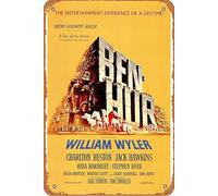 Poster Ben Hur (1959) Décoration murale rétro en métal 20,3 x 30,5 cm