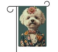 Poster bichon frisé en costume _ Portrait de bichon frisé _ Peinture à l'huile de bichon frisé _ Affiche de corps humain tête d'animal _ Poster amusant de chien _ Art mural pour animal de compagnie