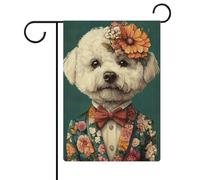 Poster bichon frisé en costume _ Portrait de bichon frisé _ Peinture à l'huile de bichon frisé _ Affiche de corps humain tête d'animal _ Poster amusant de chien _ Art mural pour animal de compagnie 1