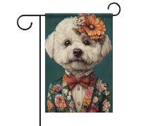 Poster bichon frisé en costume _ Portrait de bichon frisé _ Peinture à l'huile de bichon frisé _ Affiche de corps humain tête d'animal _ Poster amusant de chien _ Art mural pour animal de compagnie 1